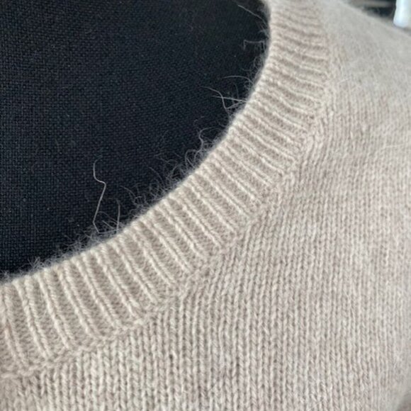 APT9 Tan Angora Rabbit Hair Button Cardigan Sweater SUPER SOFT Medium - Picture 8 of 13